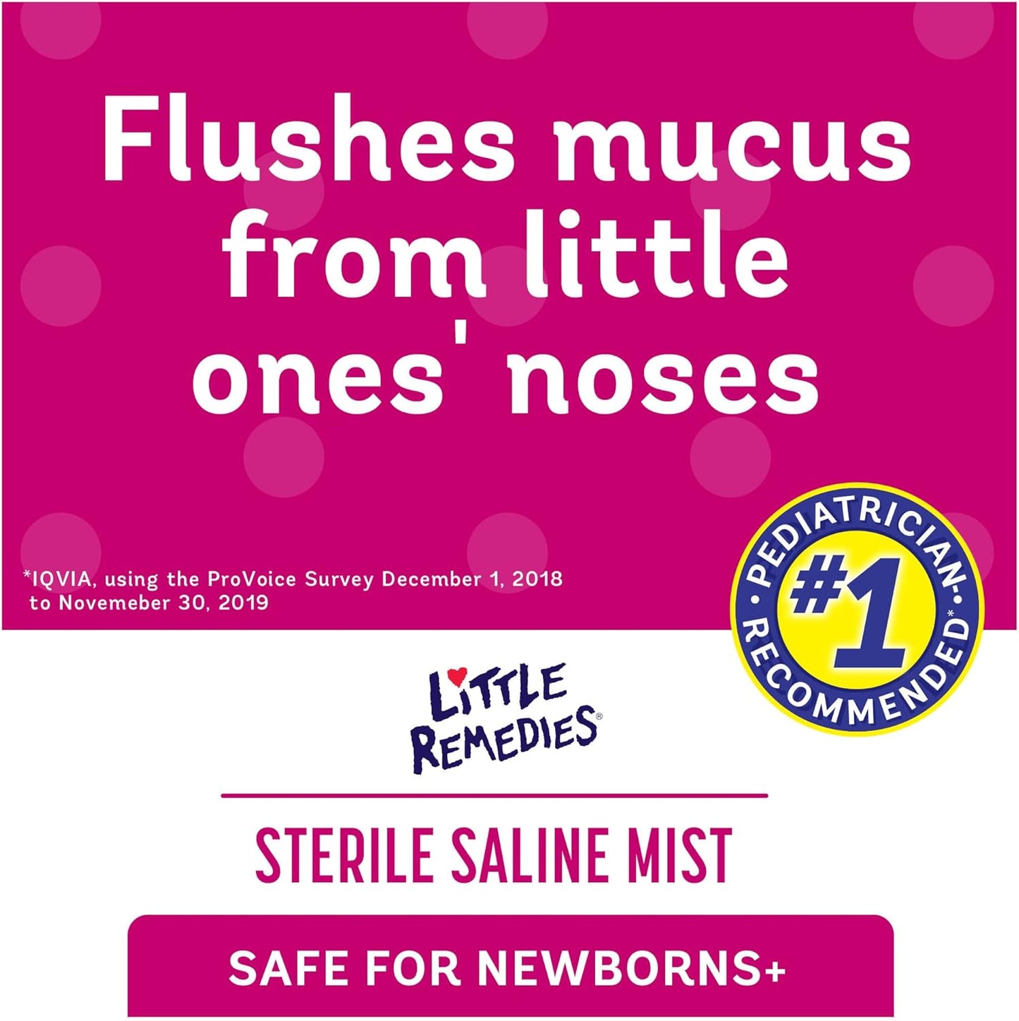 Little Remedies Sterile Saline Nasal Spray for Baby and Newborn, 85 g - 3 Oz