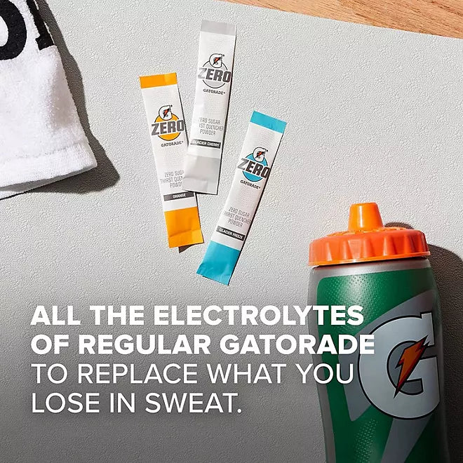 Gatorade G Zero Powder - Individual Packets Variety Pack, Assorted Flavors - (40 Packets)